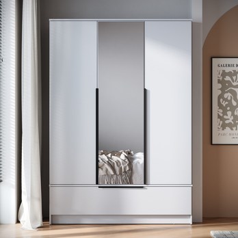 Šatníková skriňa SPIRIDION 2 biela 3