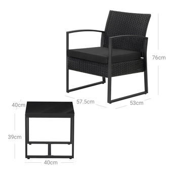 Záhradná zostava SPIRIT čierna 5