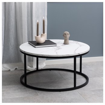 Konferenčný stolík SPIRO biely mramor 1