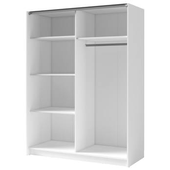 Šatníková skriňa SPLIT biela, šírka 150 cm 2