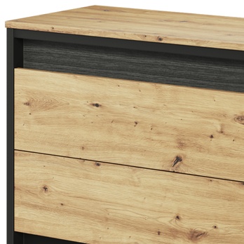 Komoda s osvetlením SPOT dub artisan/čierna 4
