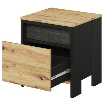 Nočný stolík s osvetlením SPOT dub artisan/čierna 2