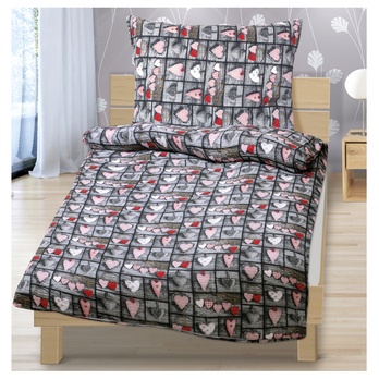 Posteľná bielizeň SRDCE 70x90 a 140x220 cm 1