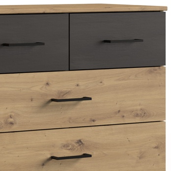 Komoda STACIE grafit/dub artisan, šírka 130 cm 2