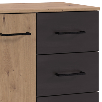Komoda STACIE grafit/dub artisan, šírka 81 cm 2