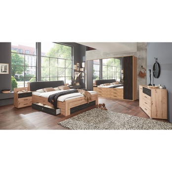 Komoda STACIE grafit/dub artisan, šírka 130 cm 1