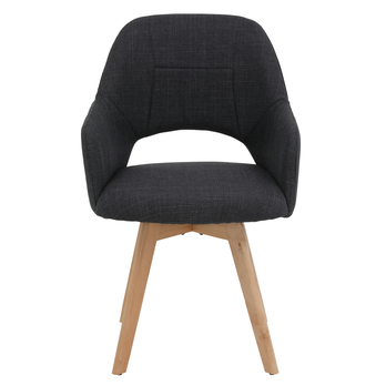 Jedálenská stolička STADE S antracitová/prírodná 1