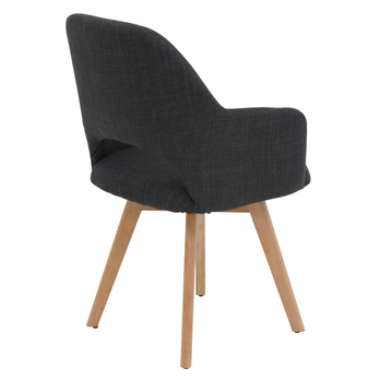 Jedálenská stolička STADE S antracitová/prírodná 3