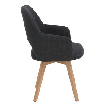 Jedálenská stolička STADE S antracitová/prírodná 4