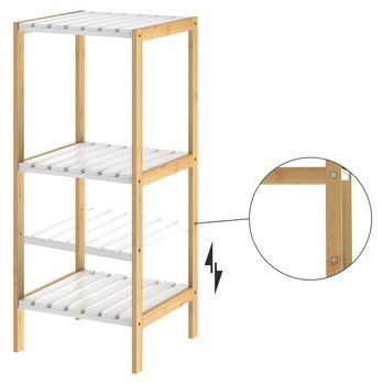 Regál  STANDING 2 bambus/biela 2