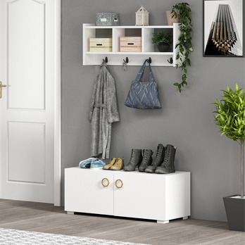 Nástenný vešiak STAR biela 2