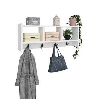 Nástenný vešiak STAR biela 3