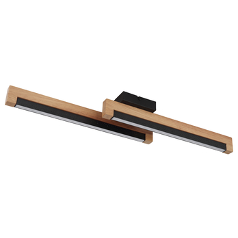 Stropné LED svietidlo STARLA čierna/prírodná 1