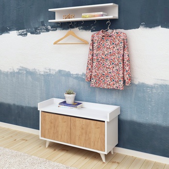 Predsieňová zostava STATO dub/biela 2