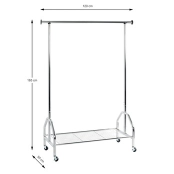 Stojan na šaty STEFANO chróm 2