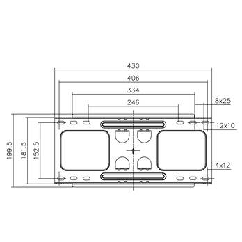 Výsuvný držiak na TV  STELL SHO 5610 čierny kov, polohovateľný, 32"-70" 5