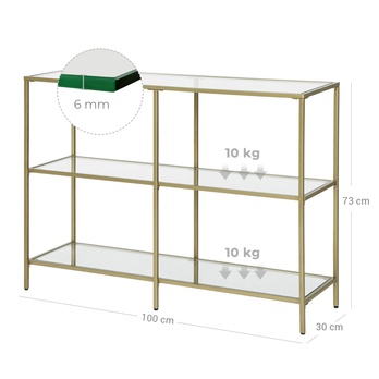 Odkladací stolík STEN zlatá 2