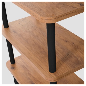 Regál STEP borovica atlantic/čierna 2