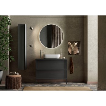 Vysoká kúpeľňová skrinka STILL čierna 1