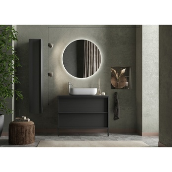 Vysoká kúpeľňová skrinka STILL čierna 3