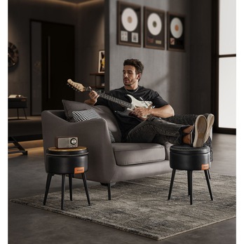 Taburet STITCH 3 čierna 1