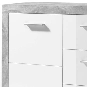 Komoda STONE 2 betón/biela 2