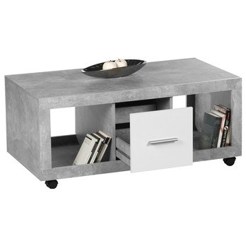 Konferenčný stolík STONE 4 betón/biela 1