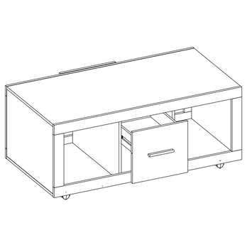 Konferenčný stolík STONE 4 betón/biela 4