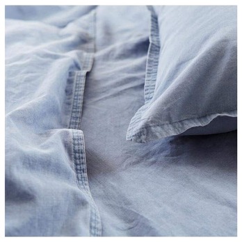 Posteľná bielizeň STONEWASHED denim, 2 ks 80x80 a 200x200 cm 3