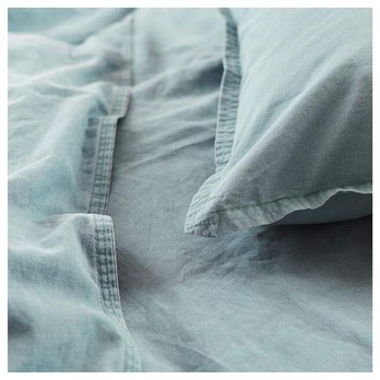 Posteľná bielizeň STONEWASHED sivozelená, 2 ks 80x80 a 200x200 cm 2