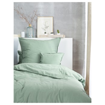 Posteľná bielizeň STONEWASHED olivová, 70x90 a 140x200 cm 2