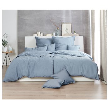 Posteľná bielizeň STONEWASHED denim, 2 ks 80x80 a 200x200 cm 1