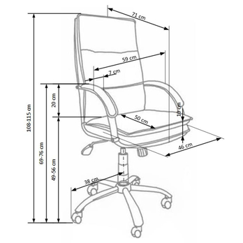 Kancelárska stolička STONLIY čierna 4