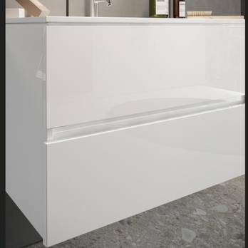 Umývadlová skrinka STOR 2 biela lesklá 3