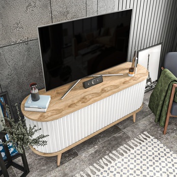 TV komoda STOR dub oud/biela 7