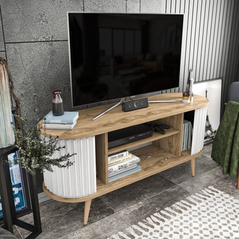 TV komoda STOR dub oud/biela 8