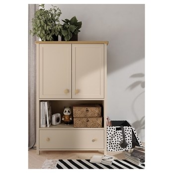 Komoda STORY pieskovo béžová/dub vincenza, šírka 85 cm 1