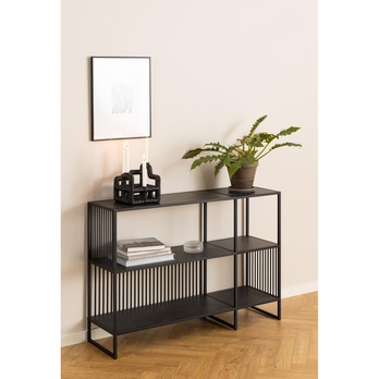 Knižnica STRINGTON 2 čierna/matná čierna 2