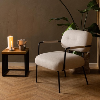 Odkladací stolík STRINGTON prírodná/čierna 1