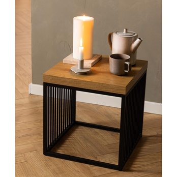 Odkladací stolík STRINGTON prírodná/čierna 7