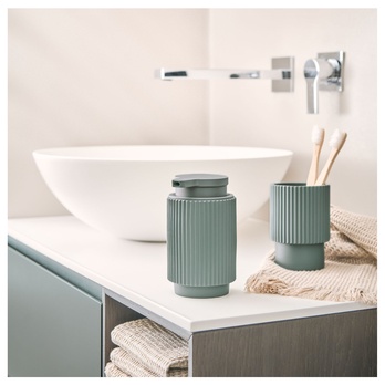 Téglik na zubné kefky STRIPES zelená 1