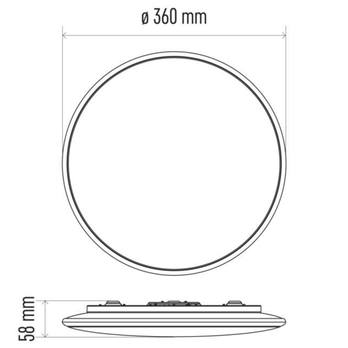 Stropné LED svietidlo STYLE 1 biela, stmievateľné so zmenou CCT, priemer 36 cm 5