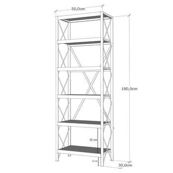 Regál SUADIYE antracitová 3