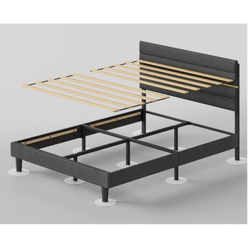 Posteľ s roštom SUITA sivá, 140x200 cm 2