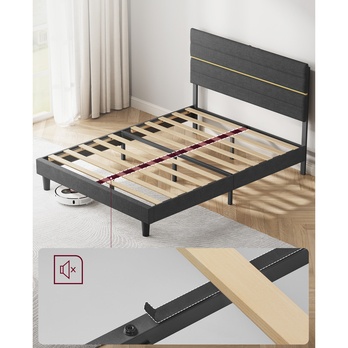 Posteľ s roštom SUITA sivá, 140x200 cm 3