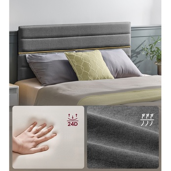 Posteľ s roštom SUITA sivá, 140x200 cm 4