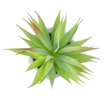 Umelá kvetina v kvetináči SUKKULENTE sivá/zelená, výška 14 cm 1
