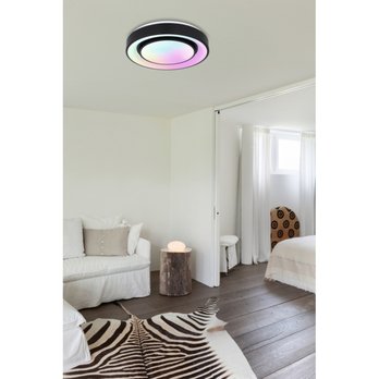 Stropné LED RGB svietidlo SULLY čierna/opál 1