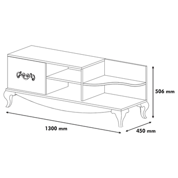 TV komoda SULTAN biela 4