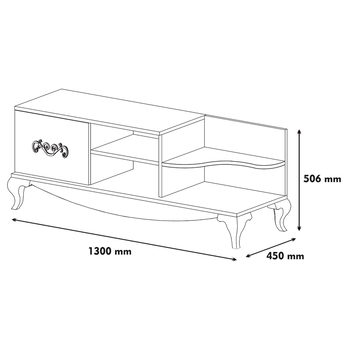 TV komoda SULTAN biela/orech 4